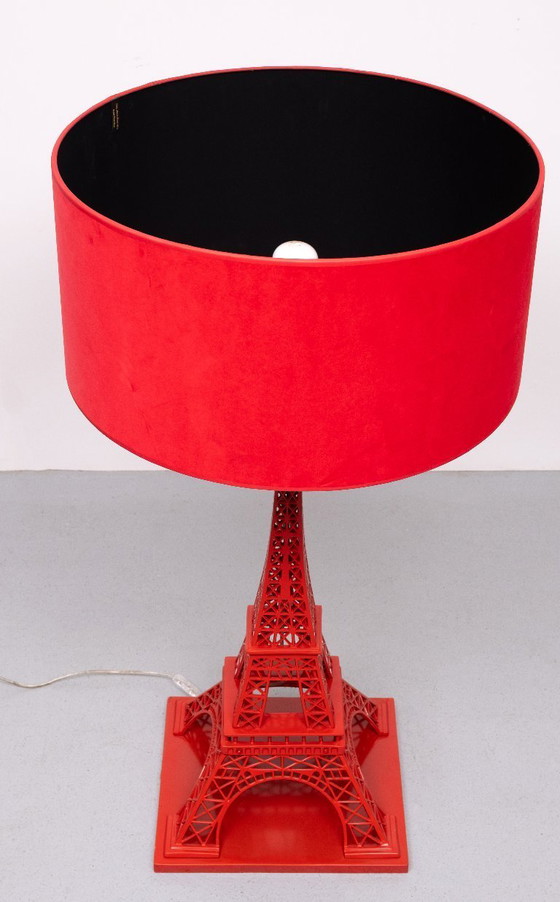 Image 1 of Magnifique lampe Tour Eiffel rouge extra large fabriquée par EICHHOLTZ
