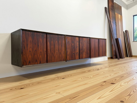 Poul Cadovius Floating Wall Mounted Rosewood Sideboard By Cado, 1960s. (photo 3 of 14)