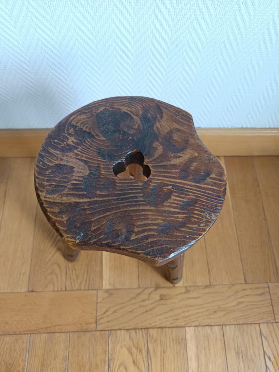 Image 1 of Brutalistisch krukje met vintage guts