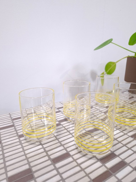Image 1 of Set di bicchieri con strisce gialle Jena Glas