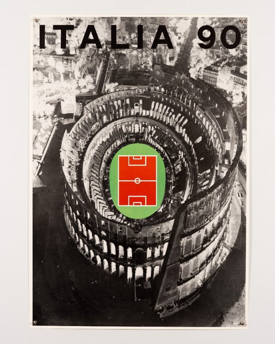Image 1 of Italia 90 – 1990 Originele vintage sportposter van Alberto Burri – Modern – 100x70 cm