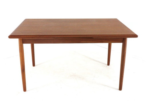 Deense verlengbare rechthoekige eettafel 'Siem' vintage teak