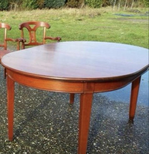 Kersenhout eetkamer tafel met tussenblad 