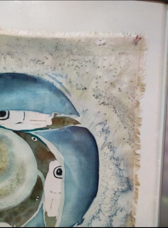 Peinture Sur Soie – Leila M., Décorations murales, Metal, Silk (photo 5 of 14)
