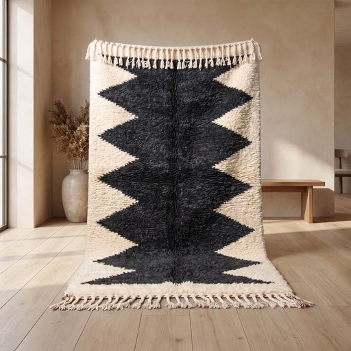 Azilal Handgefertigter Wollteppich 100/250 cm – vloerkleden en tapijten, Wool