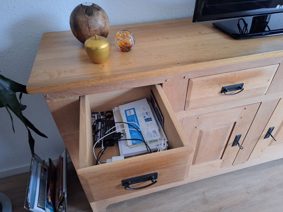 massie credenza in rovere chiaro, Credenze, Metallo, Legno, Nero (foto 2 di 6)