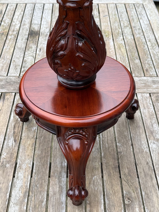 Image 1 of Rare Late Victorian Pedestal in Solid Mahogany | English Masterpiece | 1890–1910