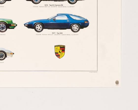 Image 1 of Auto sportive Porsche – 1980 – Poster originale vintage Porsche di Ken Rush – Vintage – 76x102 cm