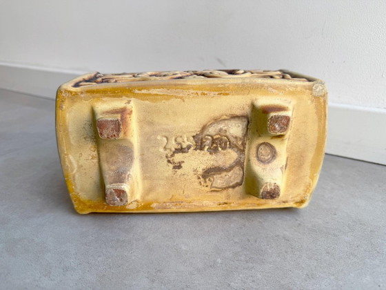 1x Vintage Rectangular W. Germany Ceramic Cactus Flowerpot – Plant pot (photo 5 of 7)