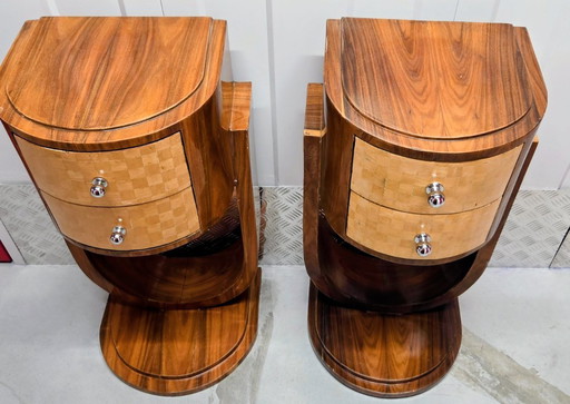 2 Art Deco side tables, 1930
