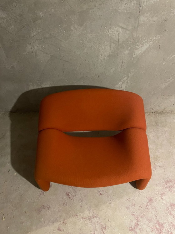 Pierre Paulin - Groovy (M chair), Artifort, Armchairs, Textile, Aluminium, Orange (photo 4 of 5)