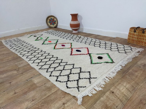 Image 1 of Vintage Berber Rug – Vintage Berber Tapijt | Handmade Moroccan | 243×143 cm