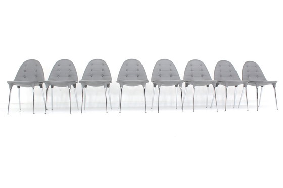 Image 1 of as new, Set of 8 exclusive Cassina Caprice 245 Chair by Philippe Starck with full Y-Leather spec, LP. ca. 12.000 Euro