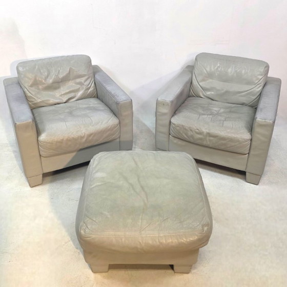 Image 1 of De sede DS 17 gruppo di seduta grigio/beige 2 sedie divano 3 posti