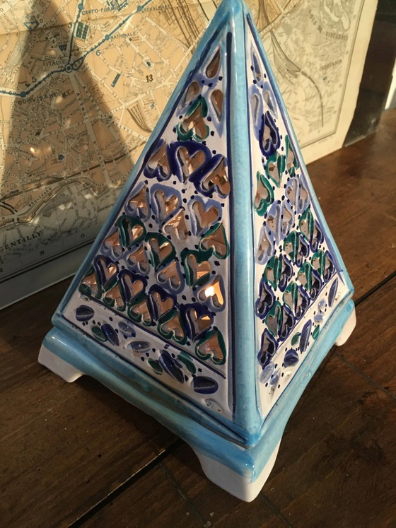 Fotoforo piramide in ceramica – Portacandele, Porcelain, Vintage (photo 4 of 8)