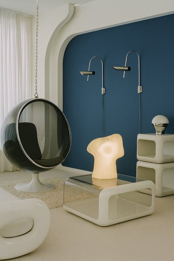 Image 1 of Tharsis wall lights by LP Oliva for Fase, 1970s