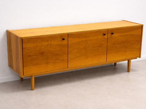 Image 1 of Mid-Century Modern Scandinavian Style Sideboard in Warm Wood Veneer, 1960s–1970s