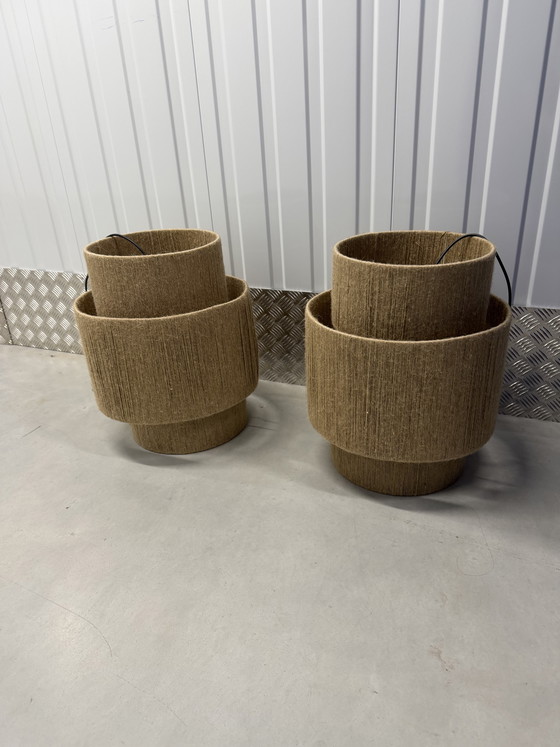 Image 1 of Hanglampen riet rotan jute 