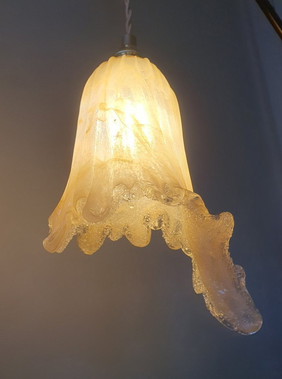 Image 1 of Lámpara antigua de Murano de cristal color ámbar