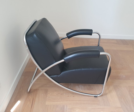 Image 1 of Dyker 20, Anton Lorenz, Poltrona Fish con struttura tubolare Pelle Bauhaus