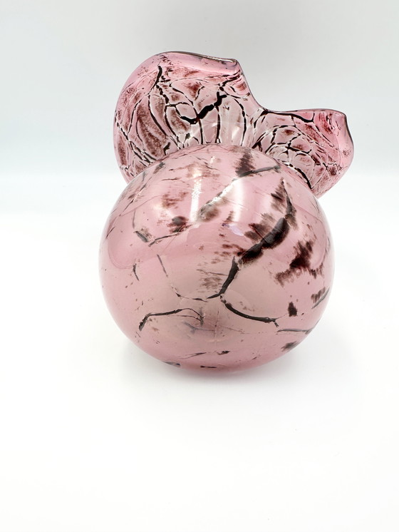 Image 1 of Murano style mouth blown glass vase