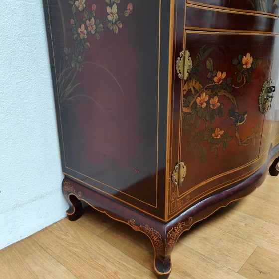 Image 1 of Vintage Chinese bridal cabinet sideboard Chinoiserie cabinet