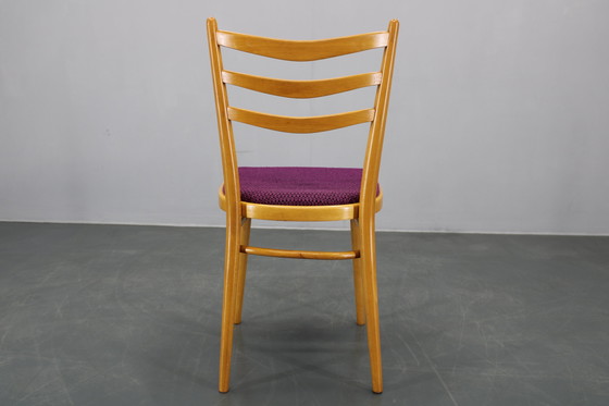 Image 1 of 1960s Set of Four Beech Dining Chairs, Czechoslovakia