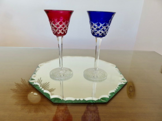 Image 1 of Gran espejo octogonal biselado para uso de sobremesa, Francia, década de 1940