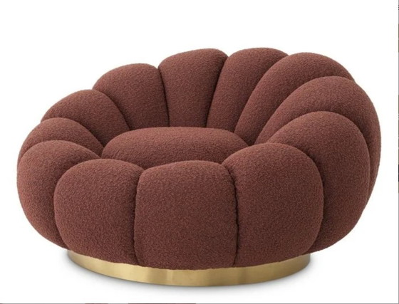 Fauteuil pivotant Eichholtz Mello – Chaises pivotantes, Metal, Textile (photo 4 of 6)
