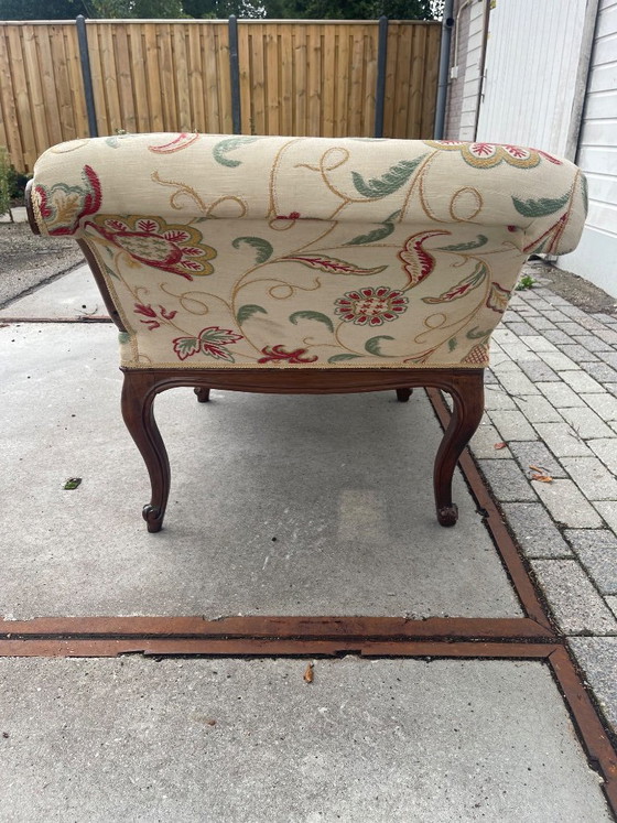 Sofá cama/canapé italiano de mediados de siglo de la década de 1950 – Camas de día, Textile, Wood (photo 7 of 10)