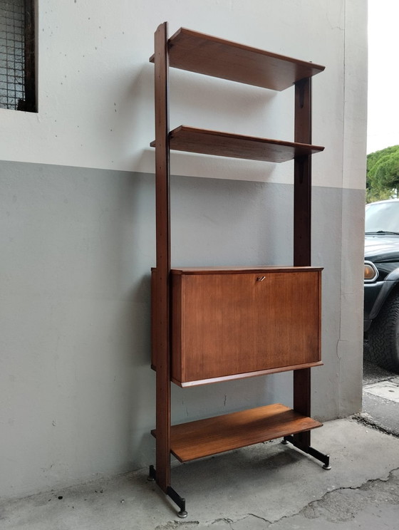 Image 1 of Mid Century Teakholz-Bibliothek, Italien 1960er Jahre