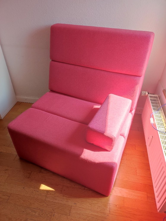 Clásico de Diseño de Alta Gama: Sillón Modular Cubit / Mymito "Bricks" en Rosa (Limpiado Profesional) (photo 6 of 7)
