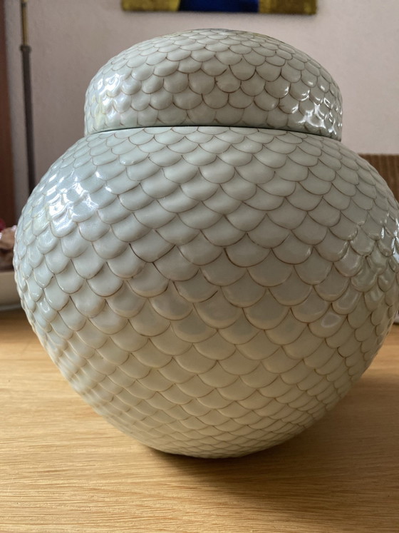 Fabienne Jouvin Paris Pot Vintage handmade in China – Decorative Objects, Ceramic, Porcelain (photo 11 of 11)