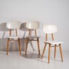 Vintage white chairs (c.1960). Set of three pieces #1 – Side chairs (photo 9 of 10)