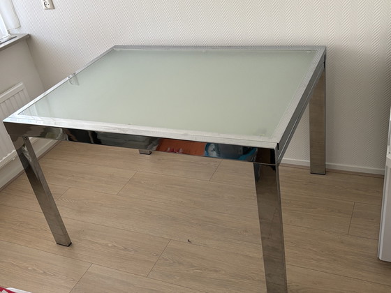 Image 1 of Design glazen eettafel 