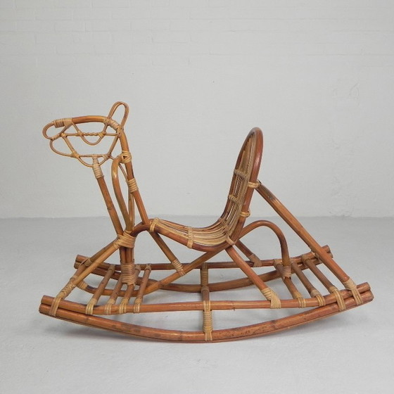 Image 1 of Cheval à bascule en bambou, 1960