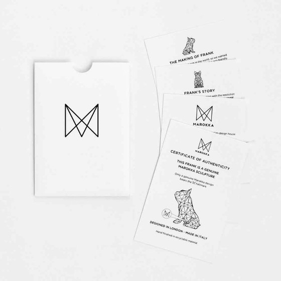 Image 1 of Diseño Marroquí - Escultura Estatua - Bulldog Francés - Gris - 30 cm de alto - Hecha a mano