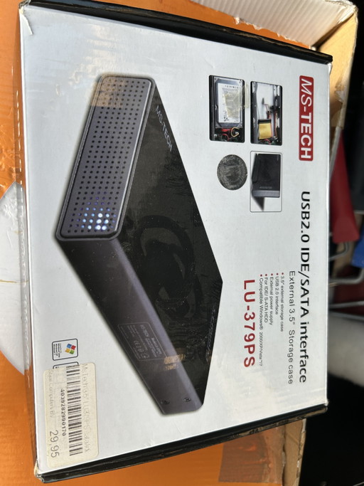 Mobile di archiviazione esterno da 3,5" con interfaccia IDE/SATA USB 2.0 di MS-TECH. – onderhoudsproducten, Plastic