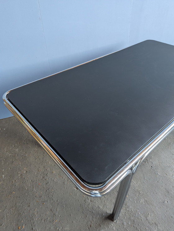 Image 1 of Mesa de comedor cromada de mediados de siglo