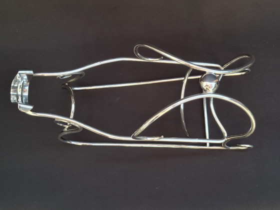 Image 1 of Porte-bouteille Art Déco | Traîneau argenté de Wiskemann