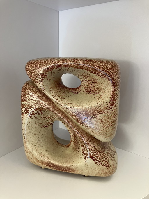 Bertoncello Rigon iconic italian mid century ceramic vase with holes