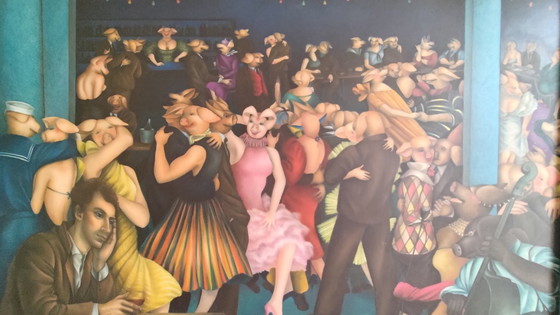 Image 1 of Museaal Statement Piece: XL Schilderij Hieron Pessers (220 cm)