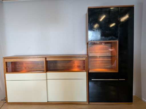 Musterring Design Wall Unit | Complete Set | Walnut & High Gloss