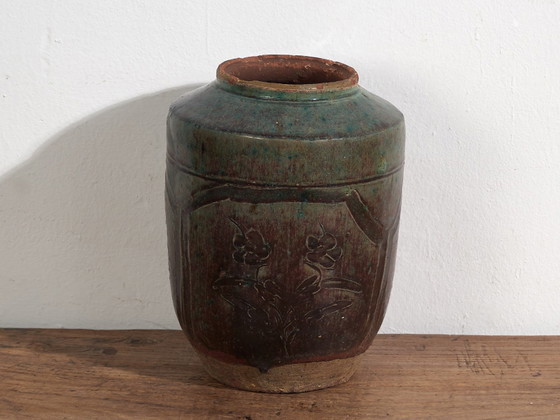 Antieke oosterse Vaas met bloemenreliëf (ca. 1820) #38 – Vazen (photo 34 of 40)