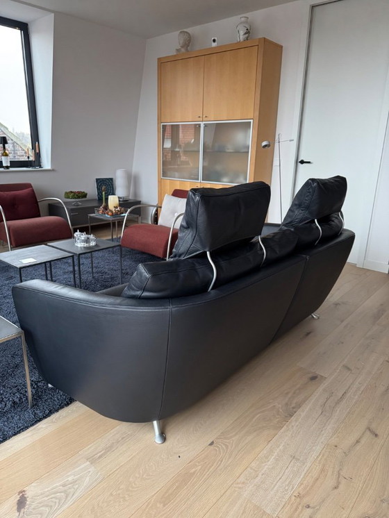 Image 1 of Divano FSM Sesam a 3 posti, pelle A Paris 89 (blu scuro).