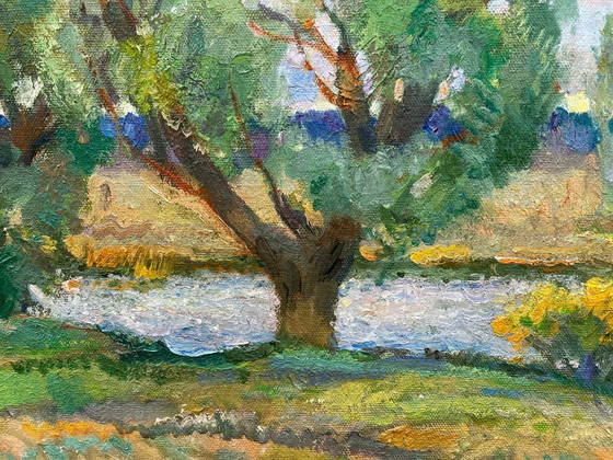 Image 1 of Original Vintage Oil Painting Natural Landscape