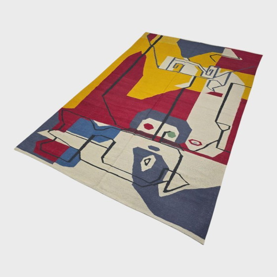 Tapiz tejido a mano Taureau V de Le Corbusier | Arte textil moderno (118 × 79 pulgadas) – Alfombras, Wool (photo 4 of 10)
