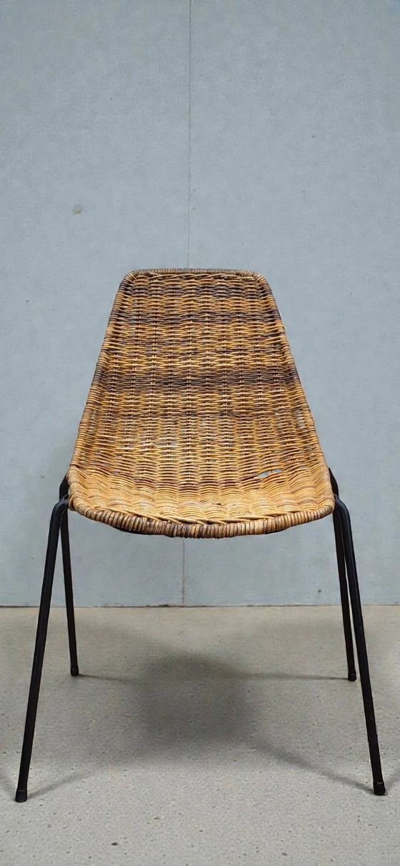 Sedie in Vimini di Gian Franco Legler, anni '50 – Pierantonio Bonacina, Sedie da pranzo, Wicker, Metal (photo 5 of 11)