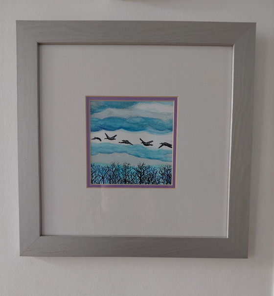 Image 1 of "Geese above the treetops" Gallery Suncorner