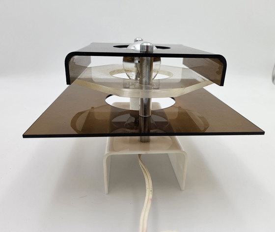 Image 1 of Wandlamlamp kunststof Herda jaren 70 